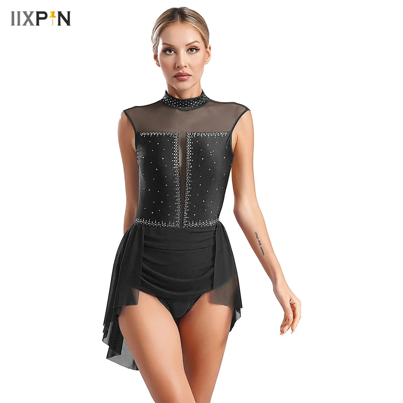 Womens Sleeveless Lyrical Dance Costume Pleats Sheer Mesh Patchwork Glittery Rhinestones Bodysuit Ballet Gymnastics Leotards
Womens Sleeveless Lyrical Dance Costume Pleats Sheer Mesh Patchwork Glittery Rhinestones Bodysuit Ballet Gymnastics Leotards