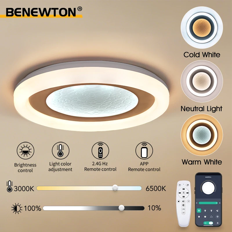 Modern LED Ceiling Lamp APP Remote Control Stepless Dimming Round Lights 75W Large Size Minimalist for Living Room Home Decor
Modern LED Ceiling Lamp APP Remote Control Stepless Dimming Round Lights 75W Large Size Minimalist for Living Room Home Decor