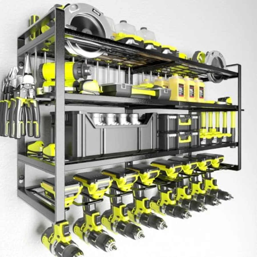 Power Tool Organizer- Holder Wall Mount, 4 Layer Heavy Duty Metal Power Tool Storage Rack, Garage Tool Organizer and Storage wi
Power Tool Organizer- Holder Wall Mount, 4 Layer Heavy Duty Metal Power Tool Storage Rack, Garage Tool Organizer and Storage wi