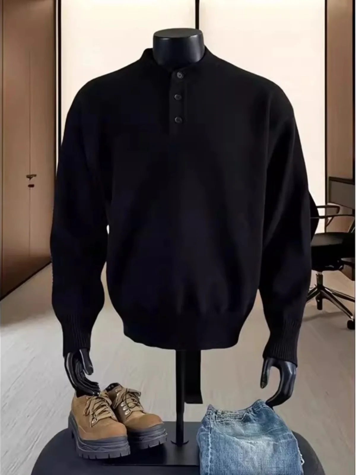 Мужской свитер Cleanfit с воротником хенли, V-образным вырезом, длинными рукавами, свободного кроя, повседневный, зимний, модный, в стиле High Street, базовый слой
Мужской свитер Cleanfit с воротником хенли, V-образным вырезом, длинными рукавами, свободного кроя, повседневный, зимний, модный, в стиле High Street, базовый слой