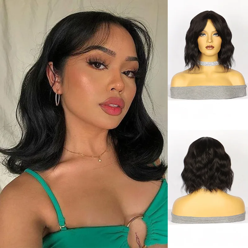 Short Water Wavy Synthetic Wigs with Bangs for Black Women Shoulder Length Bob Curly with Natural Wavy Heat Resistant Daily Use
Short Water Wavy Synthetic Wigs with Bangs for Black Women Shoulder Length Bob Curly with Natural Wavy Heat Resistant Daily Use