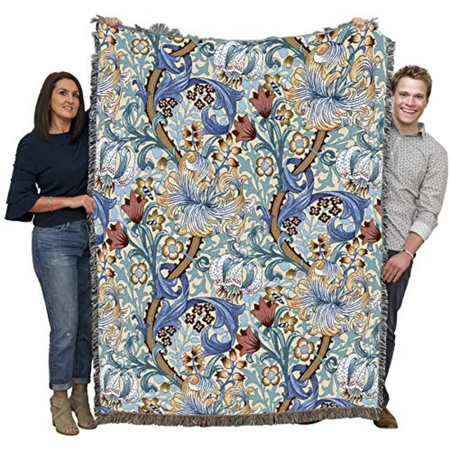 William Morris Golden Lily Blanket - Arts and Crafts - Gift Tapestry Throw Woven from Cotton - Made in the USA 72x54
William Morris Golden Lily Blanket - Arts and Crafts - Gift Tapestry Throw Woven from Cotton - Made in the USA 72x54