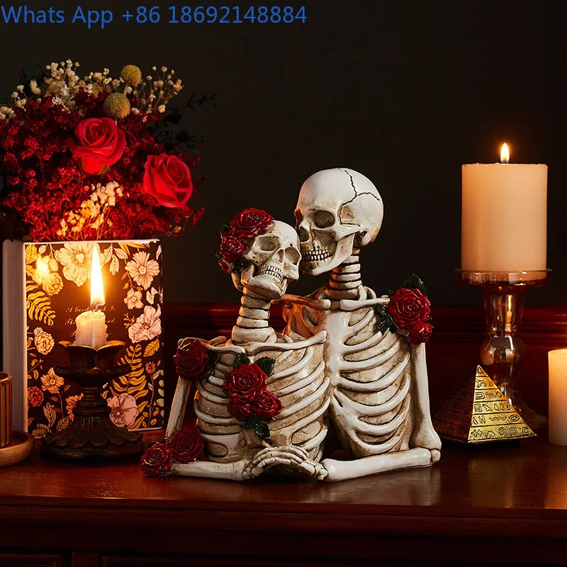 Gothic Couple Resin Skull Model Halloween Scene Decoration Props Ornament
Gothic Couple Resin Skull Model Halloween Scene Decoration Props Ornament