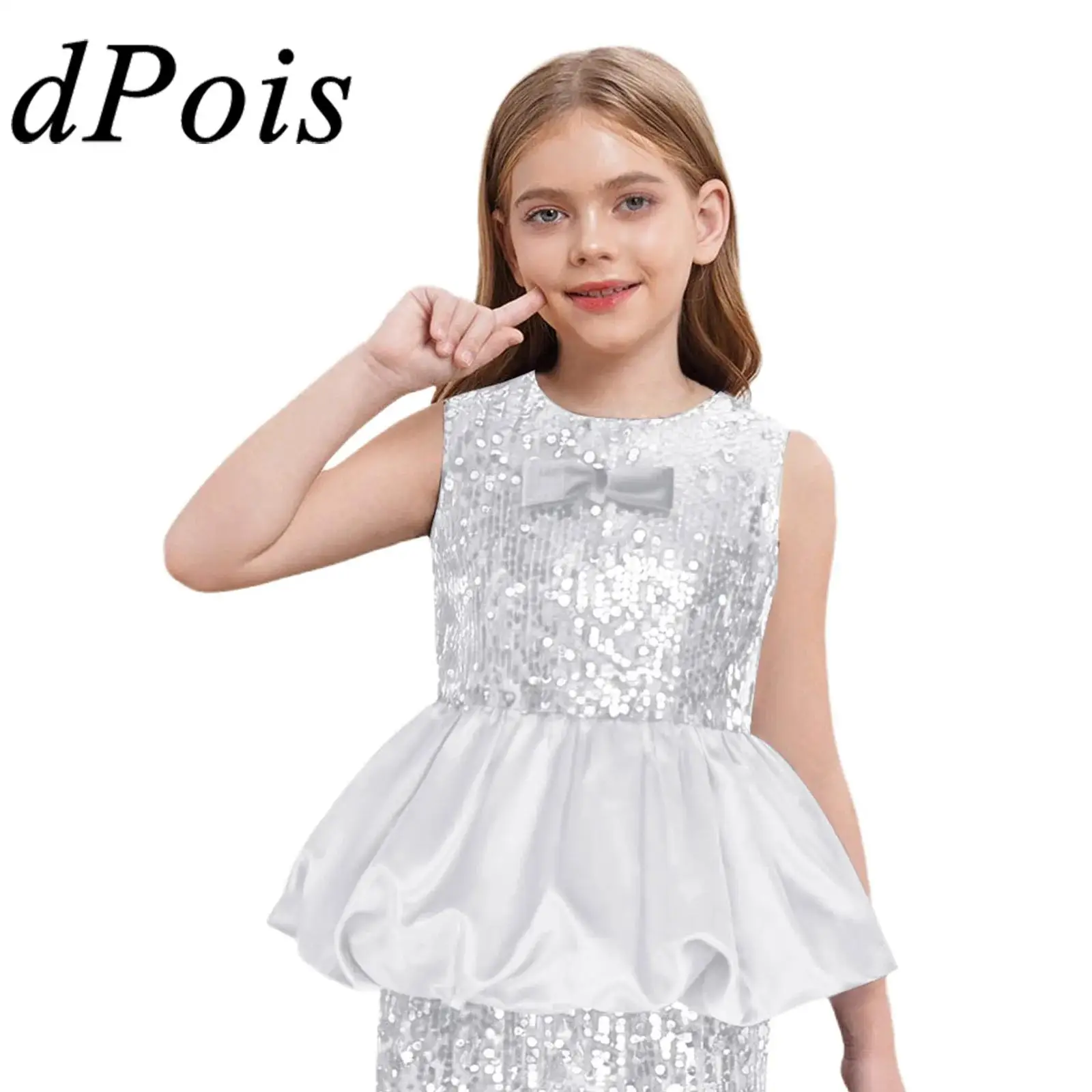 Children's Princess Festival Costumes Rave Clothes Tops Kids Girls Glittery Sequined Proms Dance Party Tank Top Sleeveless Vest
Children's Princess Festival Costumes Rave Clothes Tops Kids Girls Glittery Sequined Proms Dance Party Tank Top Sleeveless Vest
