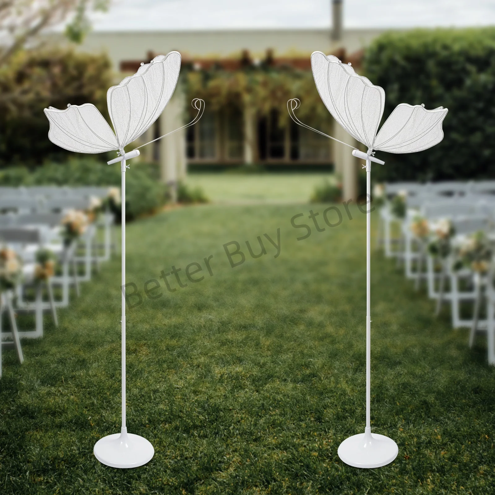 2PCS Butterfly LED Floor Lamp 110V US Plug for Wedding Aisle Decoration Stage Guide Light Hanging Ceiling Light ,Silver/Gold
2PCS Butterfly LED Floor Lamp 110V US Plug for Wedding Aisle Decoration Stage Guide Light Hanging Ceiling Light ,Silver/Gold