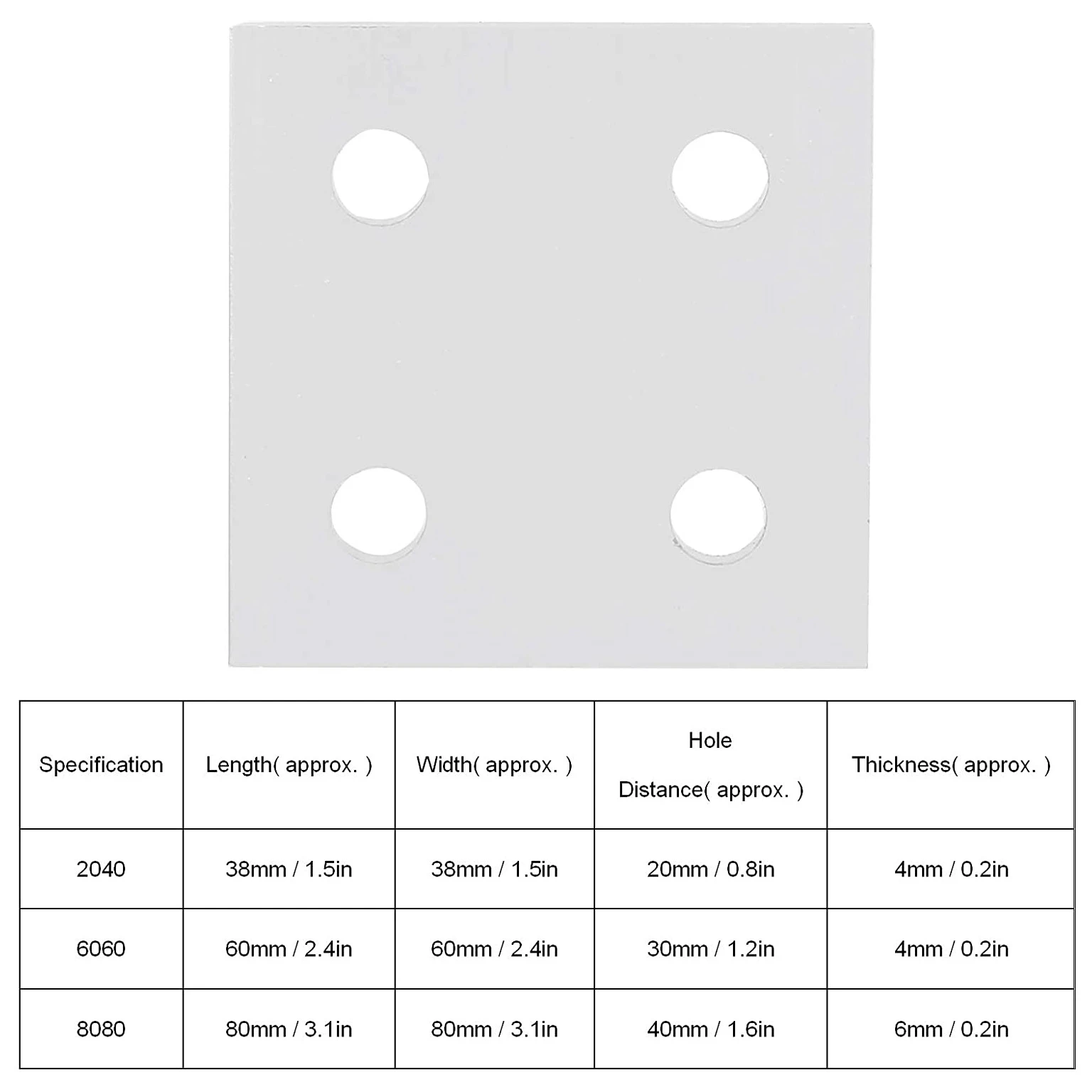5 Pcs Strip Plate Aluminum Connector Fastener 4 Hole Angle Connector Aluminum Mount Plate-A83Z
5 Pcs Strip Plate Aluminum Connector Fastener 4 Hole Angle Connector Aluminum Mount Plate-A83Z