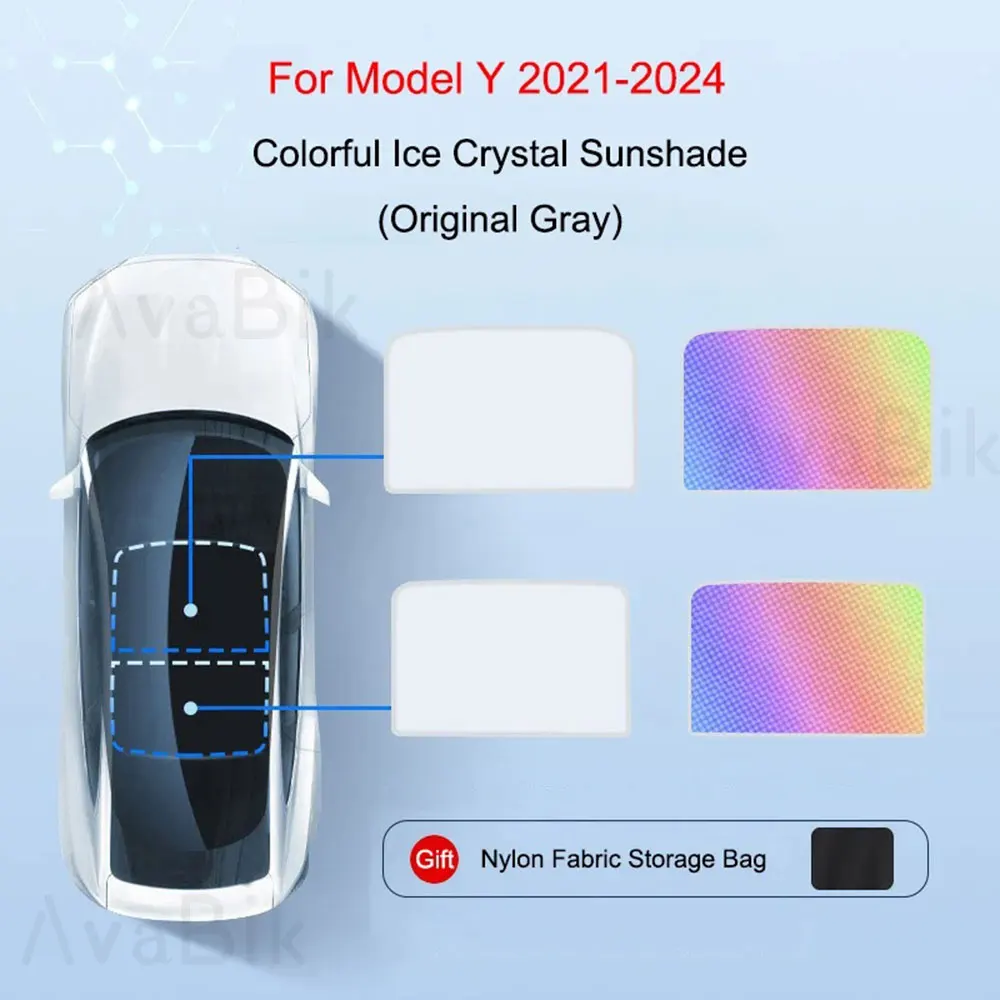 Для Tesla Model Y 2021-2024 ледяной кристалл солнцезащитный козырек на крышу разделенный солнцезащитный козырек от солнца стеклянная крыша солнцезащитный козырек передний и задний люк
Для Tesla Model Y 2021-2024 ледяной кристалл солнцезащитный козырек на крышу разделенный солнцезащитный козырек от солнца стеклянная крыша солнцезащитный козырек передний и задний люк