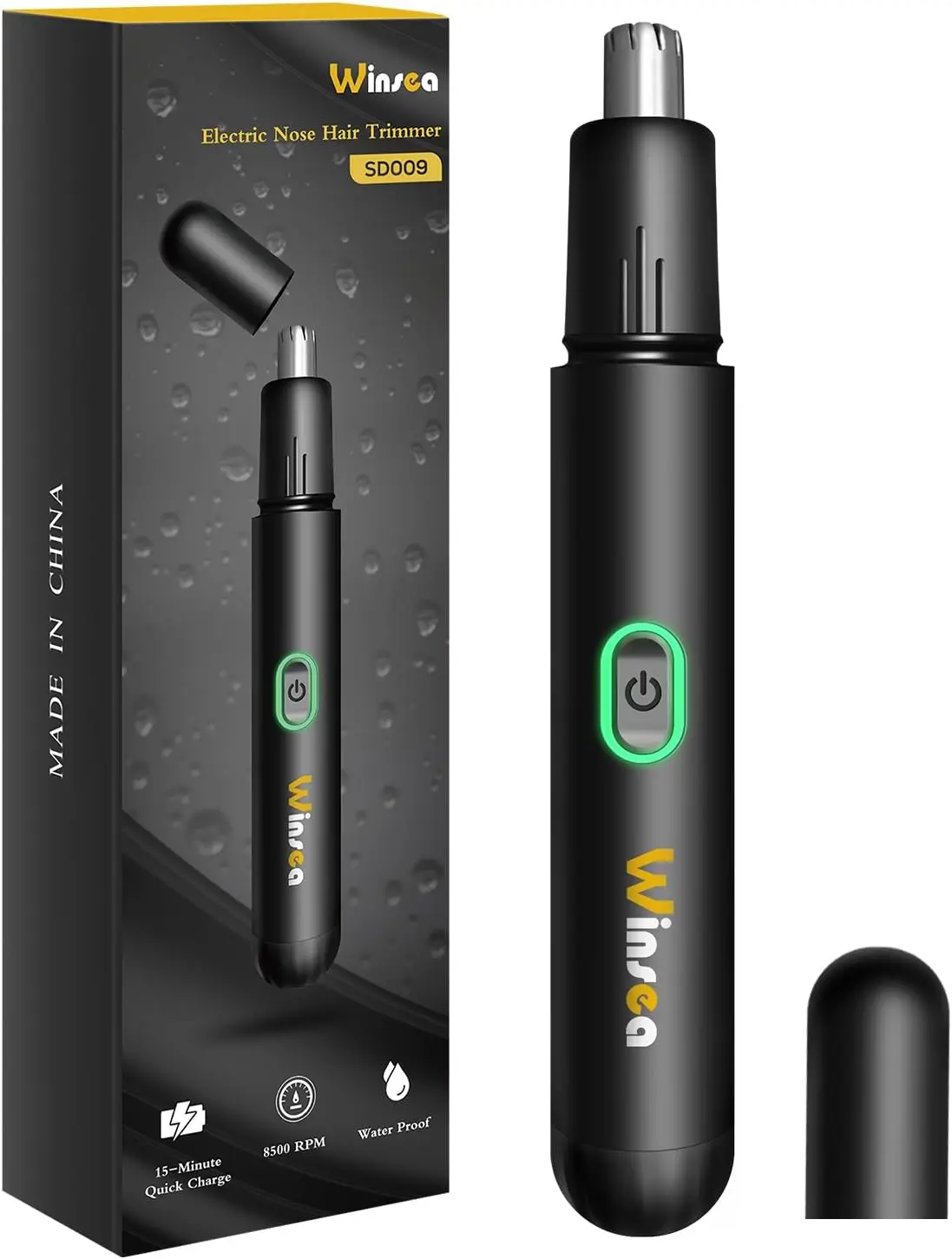 360° Safe Electric Nose Hair Trimmer, USB Rechargeable & Waterproof for Nose, Ear, Eyebrows, Beard Grooming
360° Safe Electric Nose Hair Trimmer, USB Rechargeable & Waterproof for Nose, Ear, Eyebrows, Beard Grooming