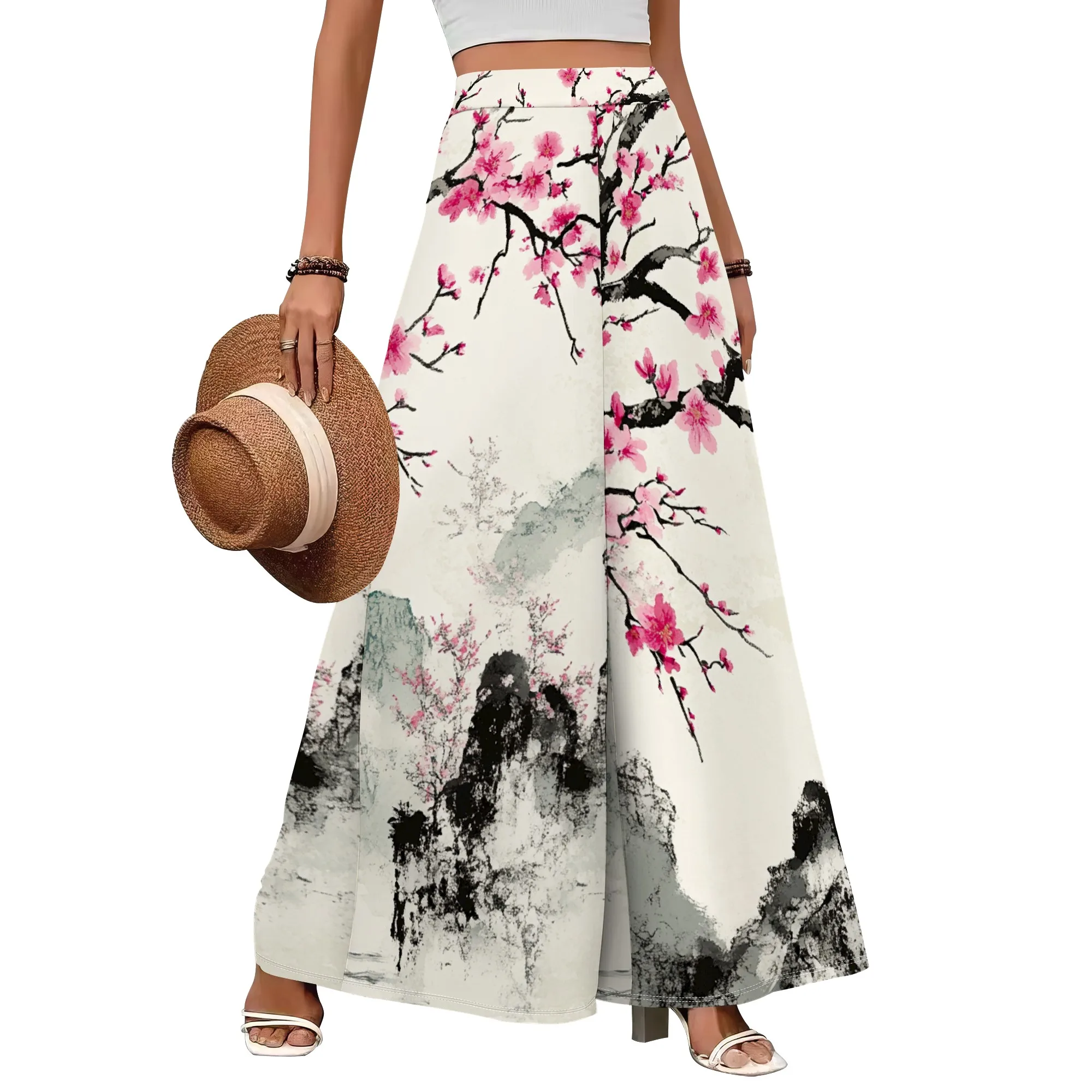 Women's summer boho high-rise wide-leg pants floral slacks with pockets and zippers are comfortable and versatile work pants
Women's summer boho high-rise wide-leg pants floral slacks with pockets and zippers are comfortable and versatile work pants