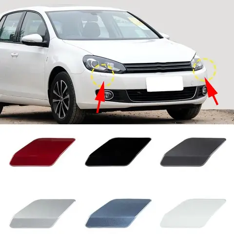 Car Left Right Front Bumper Headlight Washer Cover Cap for VW Golf 6 MK6 R20 2009 2010 2011 2012