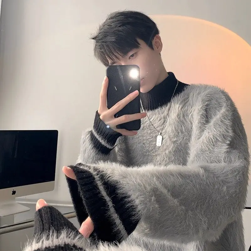 Men's High Collar Knitted Sweater Thiened Sle Winter Faion Soft Polyester Fiber Long Sve Zipper Closure Casual...
Men's High Collar Knitted Sweater Thiened Sle Winter Faion Soft Polyester Fiber Long Sve Zipper Closure Casual...