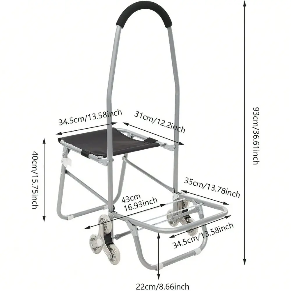 Shopping Cart With Wheels, Portable Rolling Chair With Storage Bag, Art Cart Trolley With Seat For Classroom, Office, Shopping
Shopping Cart With Wheels, Portable Rolling Chair With Storage Bag, Art Cart Trolley With Seat For Classroom, Office, Shopping