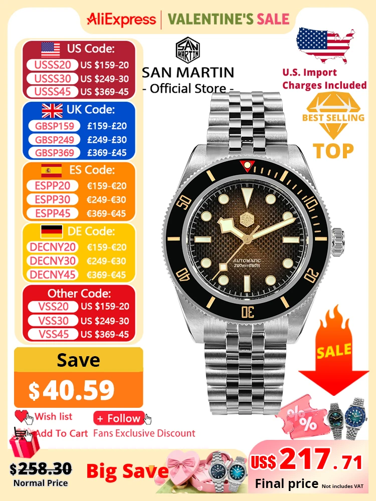 San Martin 3D Waffle Dial New 40mm Dive Watch NH35 Men's Watches Automatic Mechanical Sapphire Waterproof 200m Luminous SN0128
San Martin 3D Waffle Dial New 40mm Dive Watch NH35 Men's Watches Automatic Mechanical Sapphire Waterproof 200m Luminous SN0128