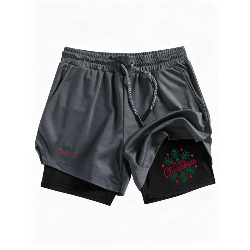 Новинка 2026, мужские быстросохнущие спортивные шорты «два в одном» с рождественским узором, дышащая повседневная двухслойная одежда для бега
Новинка 2026, мужские быстросохнущие спортивные шорты «два в одном» с рождественским узором, дышащая повседневная двухслойная одежда для бега