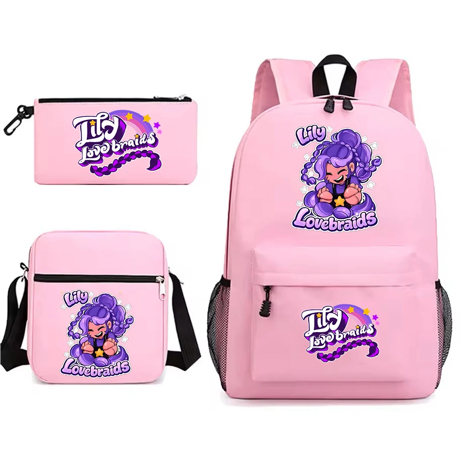 New 3pcs Set Lily Lovebraids Backpack Simple Style Lightweight Boys School Bags Student Girls Backpack Women Men Travel Mochila
New 3pcs Set Lily Lovebraids Backpack Simple Style Lightweight Boys School Bags Student Girls Backpack Women Men Travel Mochila