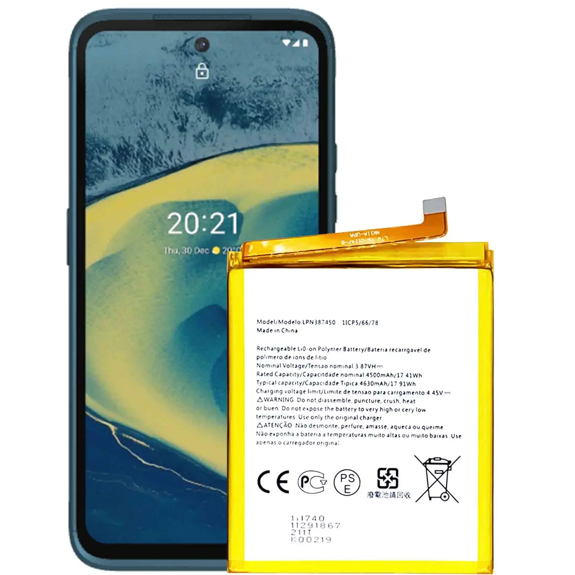 ЛПН 387450 Высококачественная сменная батарея для Nokia XR20 TA-1362 TA-1368, встроенная большая емкость, новейшие аккумуляторы
ЛПН 387450 Высококачественная сменная батарея для Nokia XR20 TA-1362 TA-1368, встроенная большая емкость, новейшие аккумуляторы