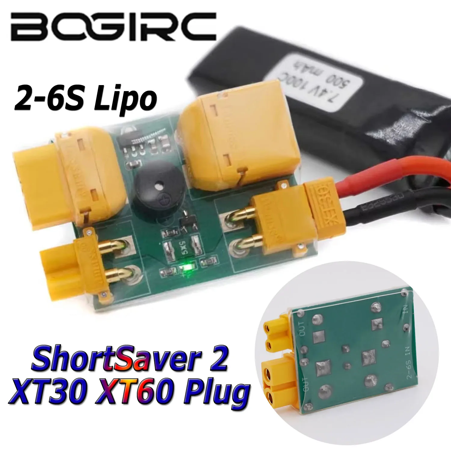BOGIRC ShortSaver 2 Smart Smoke Stopper Electronic Fuse to Prevent Short-Circuit & Over-Current for FPV Racing RC Drone Parts
BOGIRC ShortSaver 2 Smart Smoke Stopper Electronic Fuse to Prevent Short-Circuit & Over-Current for FPV Racing RC Drone Parts