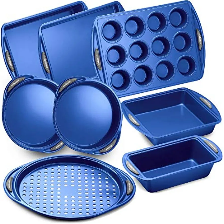 Caliente Nonstick Bakeware Premium Baking Sheets Loaf and Bread Baking Pans Pizza Roasting and Cake Pans Durable Carbon Steel B
Caliente Nonstick Bakeware Premium Baking Sheets Loaf and Bread Baking Pans Pizza Roasting and Cake Pans Durable Carbon Steel B