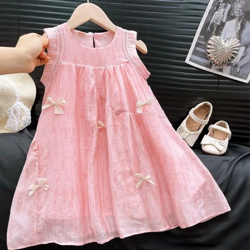 Girls Summer New Casual Vacation Style Romantic Pink Dress Age-reducing Puff Sleeve Dress Clothes Girl 4 6 8 10 Years Children's
Girls Summer New Casual Vacation Style Romantic Pink Dress Age-reducing Puff Sleeve Dress Clothes Girl 4 6 8 10 Years Children's