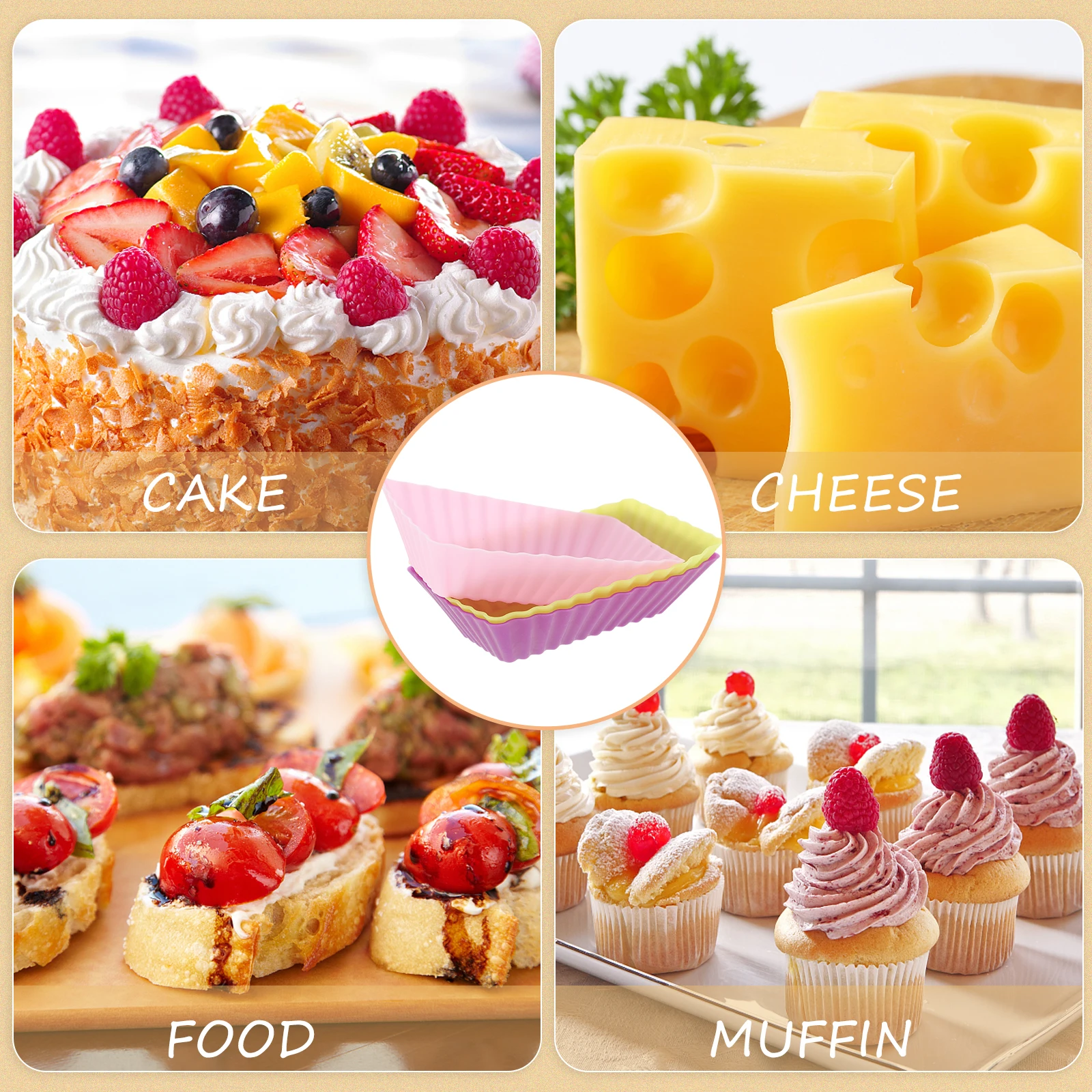 12 Pcs Mini Cake Cup Muffin Cups Baking Mold Reusable Chocolate Chip Supplies Easy Clean Gift Idea Practical Use
12 Pcs Mini Cake Cup Muffin Cups Baking Mold Reusable Chocolate Chip Supplies Easy Clean Gift Idea Practical Use