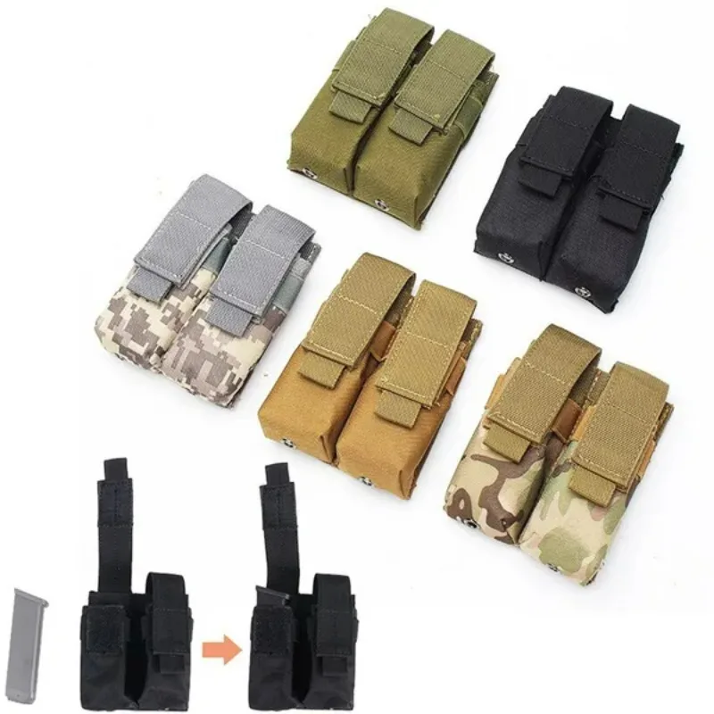 9mm Tactical Double Pistol Magazine Pouch Flashlight Holder Airsoft GunAccessories Molle Hunting Waist Belt Mag Bag
9mm Tactical Double Pistol Magazine Pouch Flashlight Holder Airsoft GunAccessories Molle Hunting Waist Belt Mag Bag