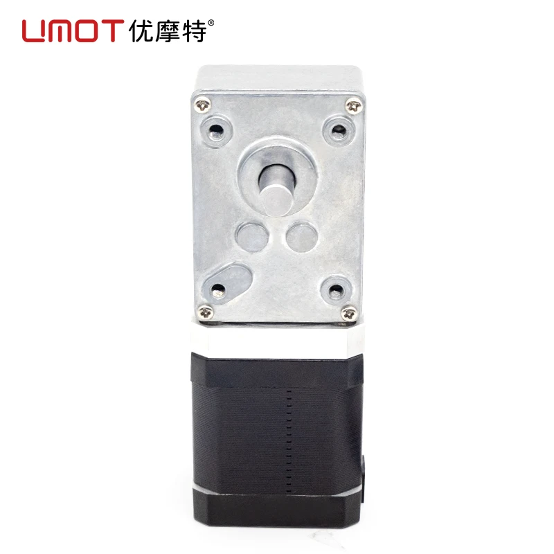 UMOT 57mm Nema23 Worm Gear Stepper Motor Gearmotor 6-25Nm Output Right Angle Gearbox Ratio 1:15-1:545 Worm Speed Reducer for CNC
UMOT 57mm Nema23 Worm Gear Stepper Motor Gearmotor 6-25Nm Output Right Angle Gearbox Ratio 1:15-1:545 Worm Speed Reducer for CNC