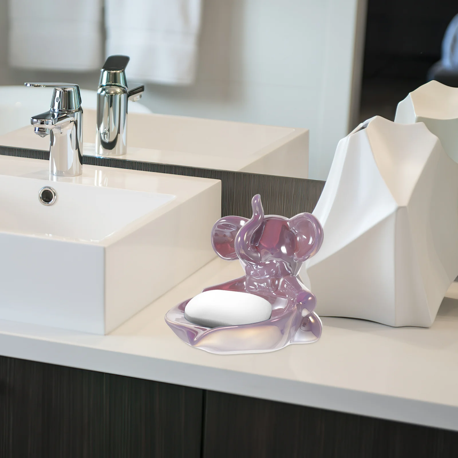 Ceramic Elephant Soap Dish Beautiful Home Decoration Functional Soap Rack for Kitchen Bathroom Washroom Lovely Gift Idea
Ceramic Elephant Soap Dish Beautiful Home Decoration Functional Soap Rack for Kitchen Bathroom Washroom Lovely Gift Idea