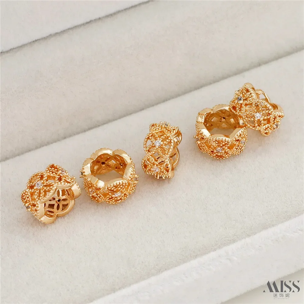 14K Gold-plated Patterned Hollow Out Large Hole Separated Loop Running Ring Separated Bead DIY Bracelet Necklace Accessories
14K Gold-plated Patterned Hollow Out Large Hole Separated Loop Running Ring Separated Bead DIY Bracelet Necklace Accessories