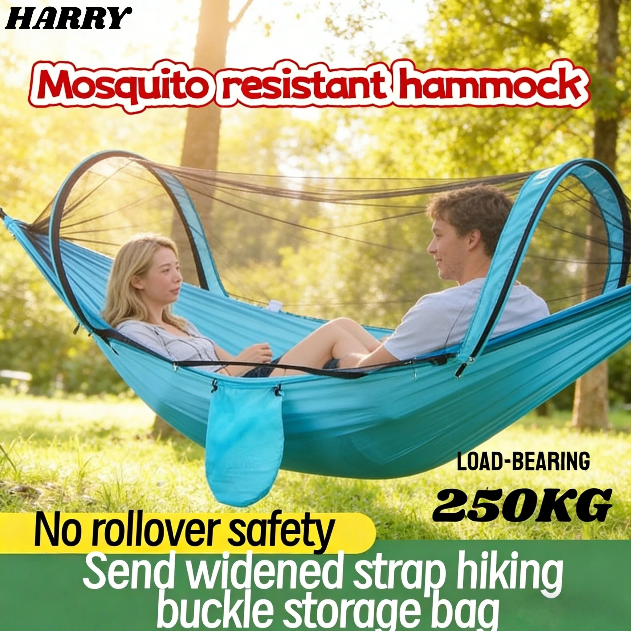 Outdoor Camping Hammock High Strength Parachute Fabric with Mosquito Net Lightweight Hanging Hammocks Hanging Bed Net
Outdoor Camping Hammock High Strength Parachute Fabric with Mosquito Net Lightweight Hanging Hammocks Hanging Bed Net