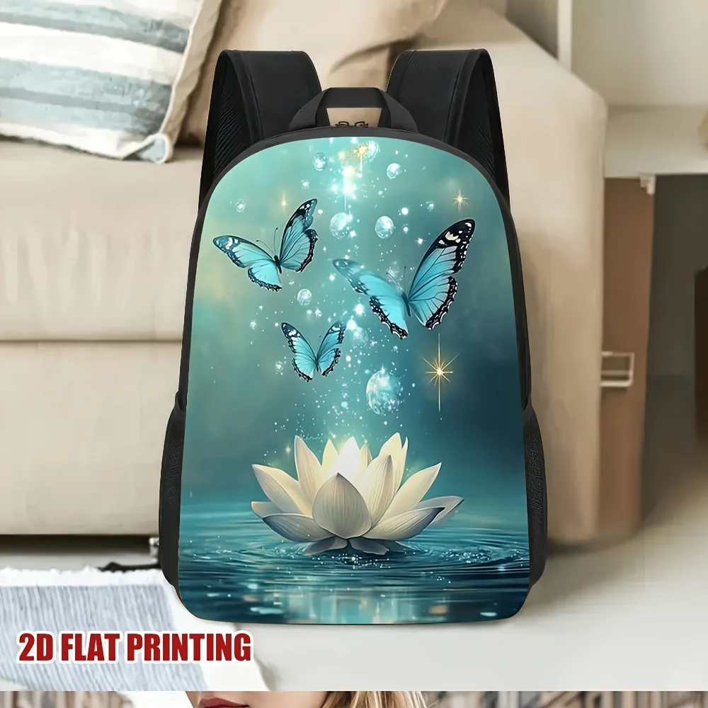 1 Piece Butterfly Fluorescent Lotus 2D Flat Print Backpack - Stylish Lightweight Polyester Detachable Adjustable Shoulder Strap
1 Piece Butterfly Fluorescent Lotus 2D Flat Print Backpack - Stylish Lightweight Polyester Detachable Adjustable Shoulder Strap