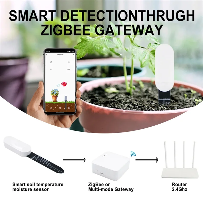 BTLIFE-2 шт. Zigbee умный датчик почвы измеритель температуры датчик влажности и влажности монитор влажности и температуры почвы в реальном времени
BTLIFE-2 шт. Zigbee умный датчик почвы измеритель температуры датчик влажности и влажности монитор влажности и температуры почвы в реальном времени