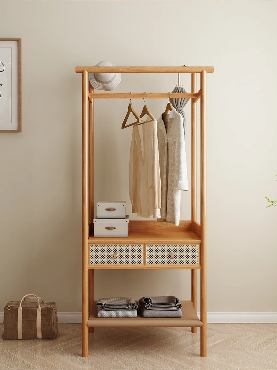 Vine-woven solid wood clothes rack, floor clothes rack, bedroom storage rack
Vine-woven solid wood clothes rack, floor clothes rack, bedroom storage rack