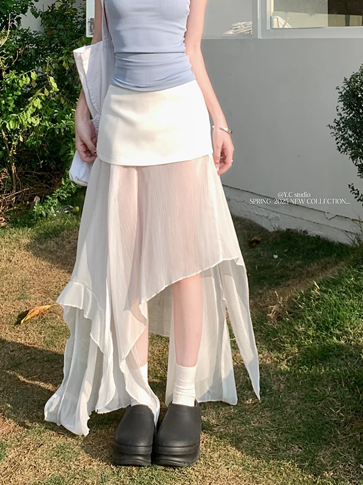 Gothic Irregular Long Skirts Women Summer Retro Fashion High Waist Elegant Long Skirt Jupe Femme
Gothic Irregular Long Skirts Women Summer Retro Fashion High Waist Elegant Long Skirt Jupe Femme