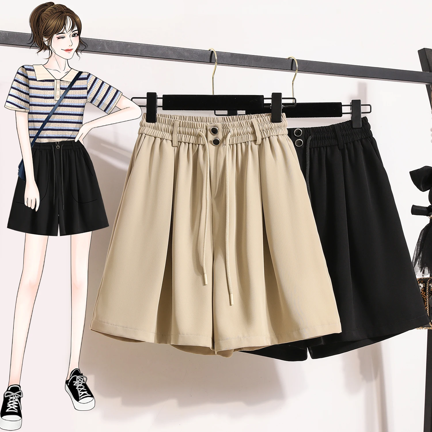 plus Size Women's Casual Pants High Waist Wide Leg Suit Shorts Comfortable Breathable Summer New Style A-Line Shorts
plus Size Women's Casual Pants High Waist Wide Leg Suit Shorts Comfortable Breathable Summer New Style A-Line Shorts