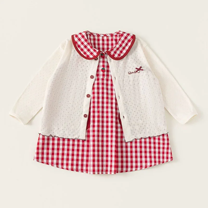 2Piece Spring Autumn Toddler Girl Clothes Korean Fashion Cartoon Plaid Knitted Cardigan Tops+Dress Kids' Sets And Outfits B419
2Piece Spring Autumn Toddler Girl Clothes Korean Fashion Cartoon Plaid Knitted Cardigan Tops+Dress Kids' Sets And Outfits B419