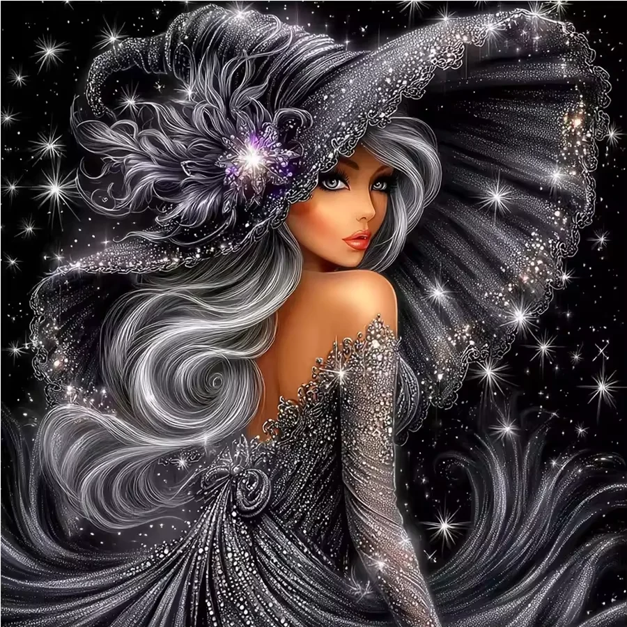 Beautiful Witch DIY Diamond Mosaic Portrait Full Drill Diamond Painting Hat Woman Rhinestones Picture Halloween Handmade Gifts
Beautiful Witch DIY Diamond Mosaic Portrait Full Drill Diamond Painting Hat Woman Rhinestones Picture Halloween Handmade Gifts