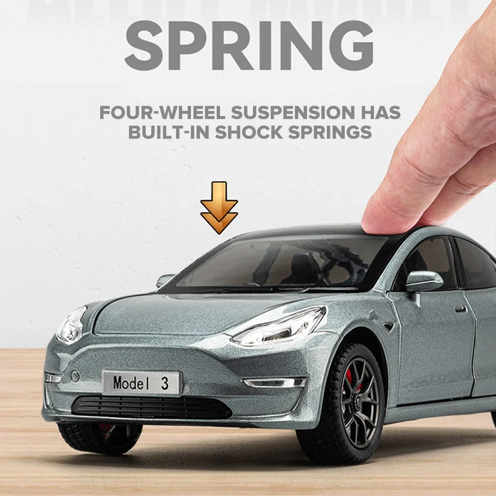 Metal Cars Toys Scale 1/24 Model 3 Diecast Alloy Car Model Gift for Tesla Boys Children Kids Toy Vehicles Sound Light Pull Back
Metal Cars Toys Scale 1/24 Model 3 Diecast Alloy Car Model Gift for Tesla Boys Children Kids Toy Vehicles Sound Light Pull Back