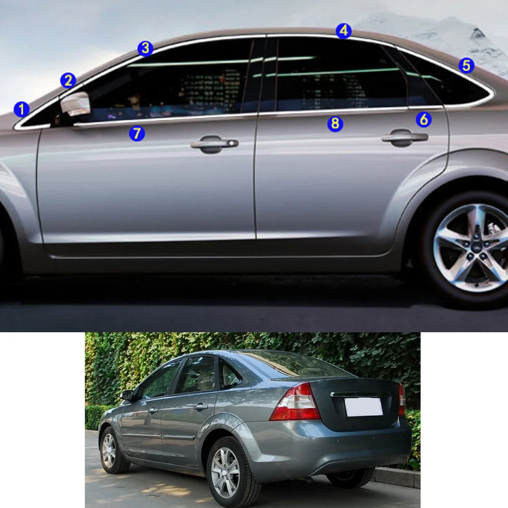 For Ford Focus Sedan 2009 2010 2011 Car Sticker Garnish Pillar Window Middle Strip Trim Frame Hoods Parts
For Ford Focus Sedan 2009 2010 2011 Car Sticker Garnish Pillar Window Middle Strip Trim Frame Hoods Parts