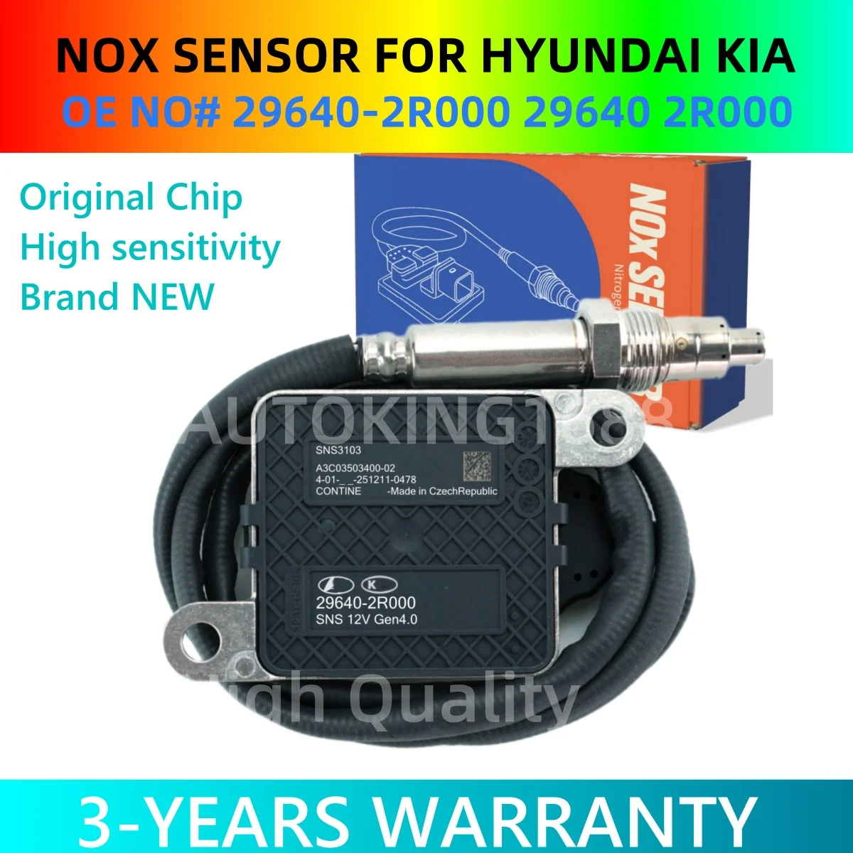 29640-2R000 296402R000 Original New Nitrogen Oxygen Sensor 12V For Hyundai Genesis GV70 2021- Kia Tucson
29640-2R000 296402R000 Original New Nitrogen Oxygen Sensor 12V For Hyundai Genesis GV70 2021- Kia Tucson