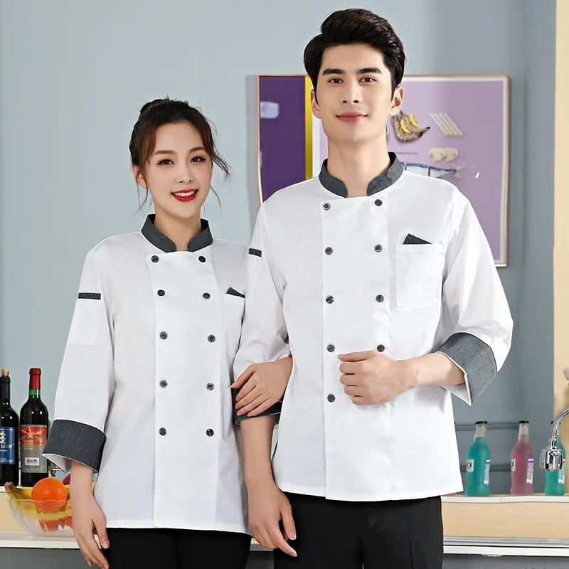 Hotel Chef Uniform Men Long Sleeve Chinese Style High‑End Kitchen Black Short Sleeve Embroidered
Hotel Chef Uniform Men Long Sleeve Chinese Style High‑End Kitchen Black Short Sleeve Embroidered