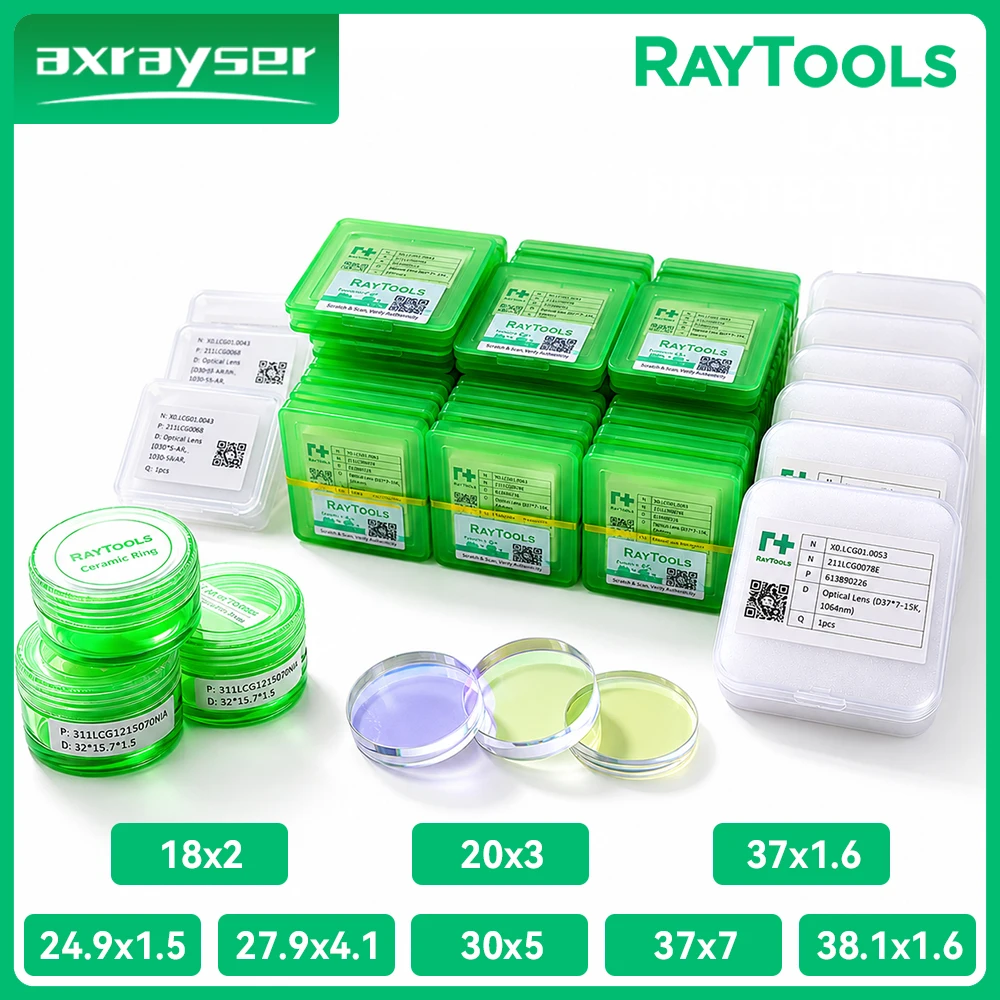 Raytools Original Laser Lens Optical Protective 4kw 1064nm 27.9*4.1/24.9*1.5 211LCG0037 211LCG0020 Ceramic 120274100B Head Parts
Raytools Original Laser Lens Optical Protective 4kw 1064nm 27.9*4.1/24.9*1.5 211LCG0037 211LCG0020 Ceramic 120274100B Head Parts