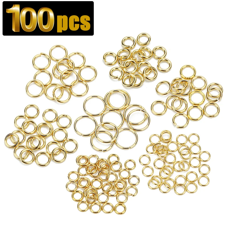 100pcs/set Gold Stainless Steel Open Jump Rings Direct 3/4/5/6mm Split Rings Connectors for DIY Jewelry Findings Making
100pcs/set Gold Stainless Steel Open Jump Rings Direct 3/4/5/6mm Split Rings Connectors for DIY Jewelry Findings Making
