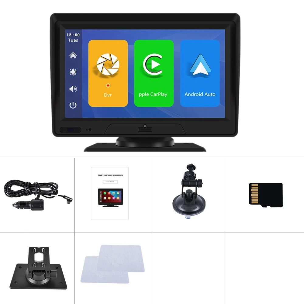 7 Inch Touch Screen Car Tablet GPS DVR Recorder Monitor 1080P Front View Camera with Wireless Carplay Android
7 Inch Touch Screen Car Tablet GPS DVR Recorder Monitor 1080P Front View Camera with Wireless Carplay Android