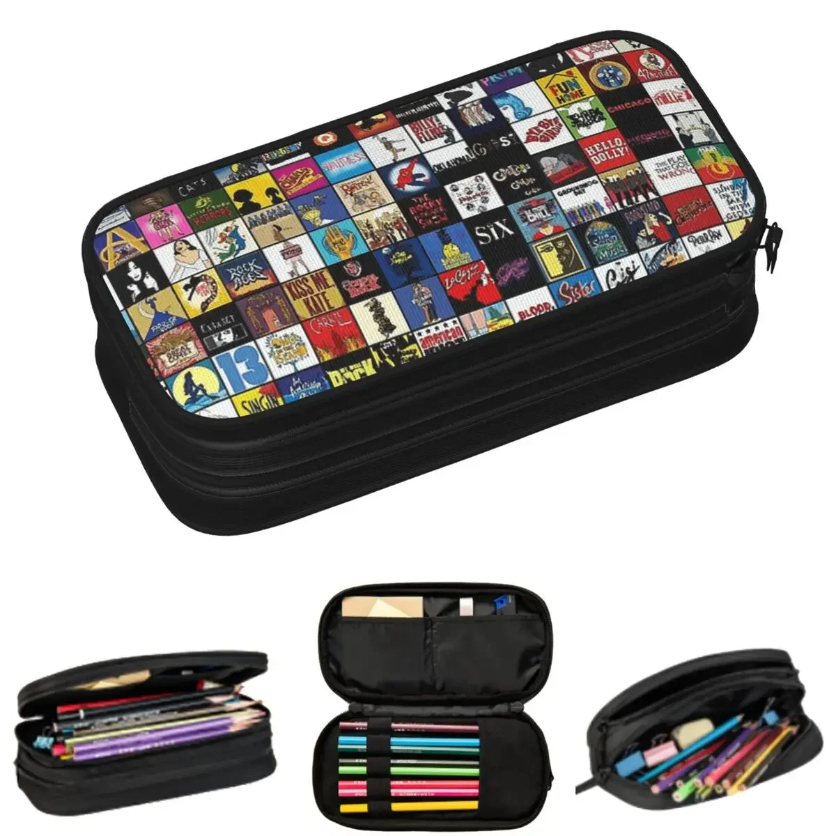 Broadway Musical Theatre Logos Hand Drawn Pencil Cases for Student Gifts Pen Box Pencil Bag Large Storage Pencil Pouch Storage
Broadway Musical Theatre Logos Hand Drawn Pencil Cases for Student Gifts Pen Box Pencil Bag Large Storage Pencil Pouch Storage