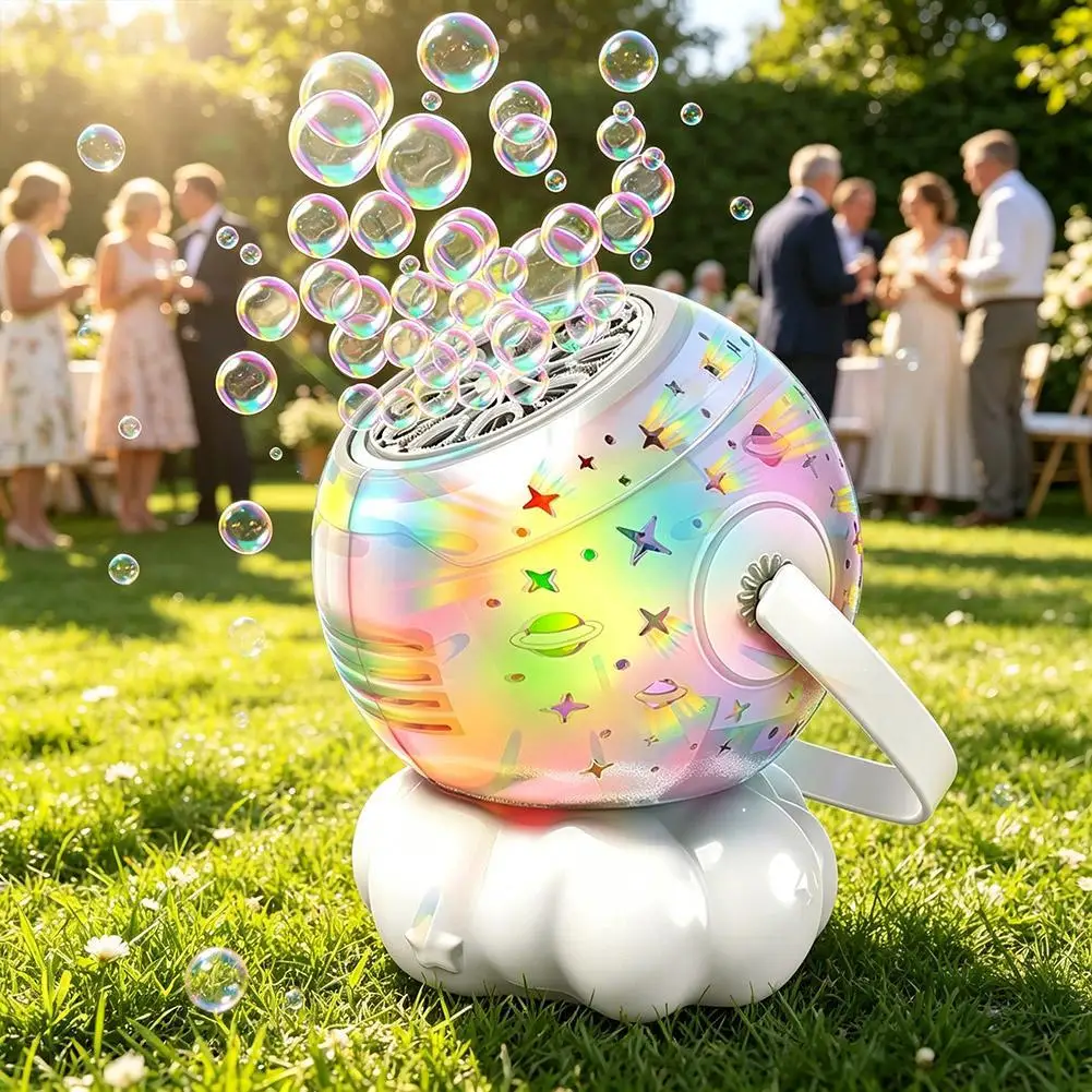 Rechargeable Automatic Bubble Machine with LED Light Leak-Proof 360° Bubble Maker for Kids Party Wedding Outdoor
Rechargeable Automatic Bubble Machine with LED Light Leak-Proof 360° Bubble Maker for Kids Party Wedding Outdoor