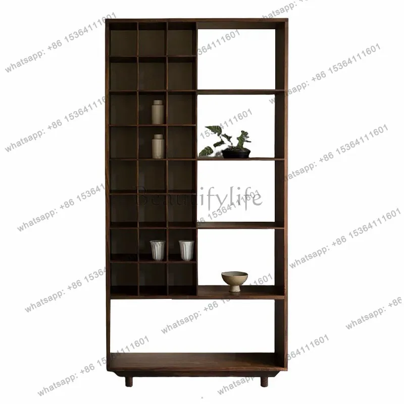 New Chinese black walnut solid wood ornaments tea cabinet Bogu shelf study shelf integrated display cabinet
New Chinese black walnut solid wood ornaments tea cabinet Bogu shelf study shelf integrated display cabinet