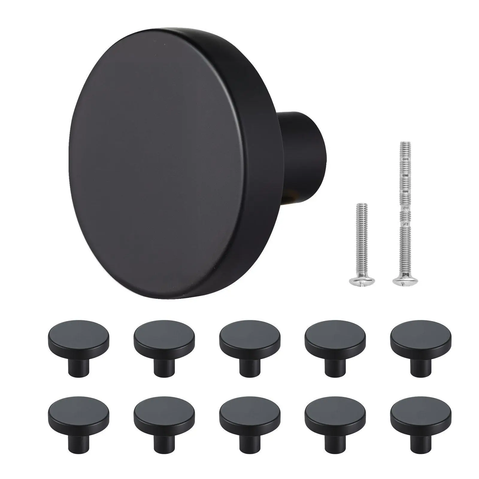 Durable 1.26in Black Zinc Alloy Cabinet Knobs 10 Piece Set Suitable for Drawers Doors Wardrobes with Fitting Screws
Durable 1.26in Black Zinc Alloy Cabinet Knobs 10 Piece Set Suitable for Drawers Doors Wardrobes with Fitting Screws