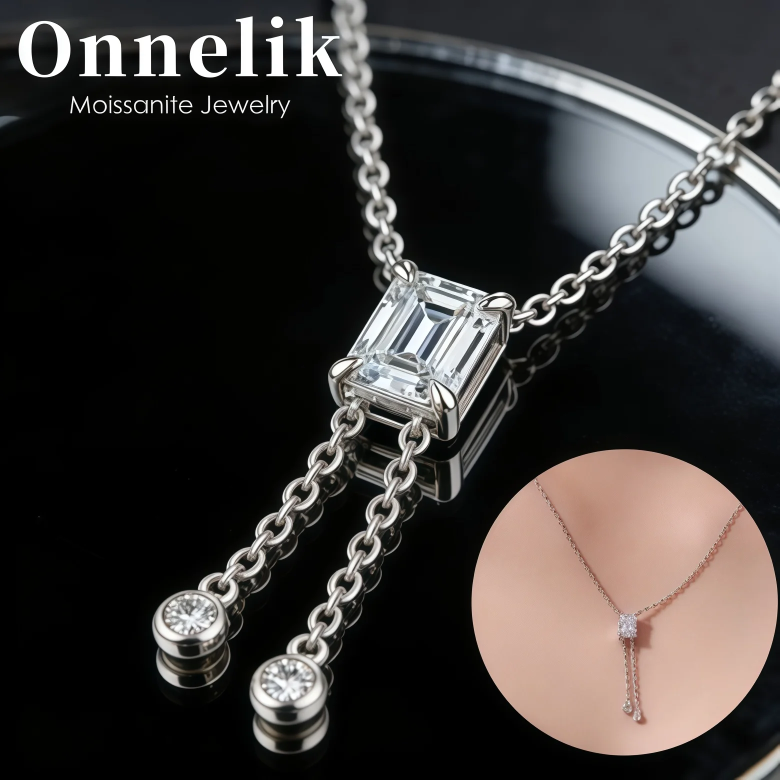 Ожерелье Onnelik с муассанитом изумрудной огранки для женщин, серебро 925 пробы, цепочка-лариат с подвеской-кисточкой, для свадьбы и вечеринок
Ожерелье Onnelik с муассанитом изумрудной огранки для женщин, серебро 925 пробы, цепочка-лариат с подвеской-кисточкой, для свадьбы и вечеринок