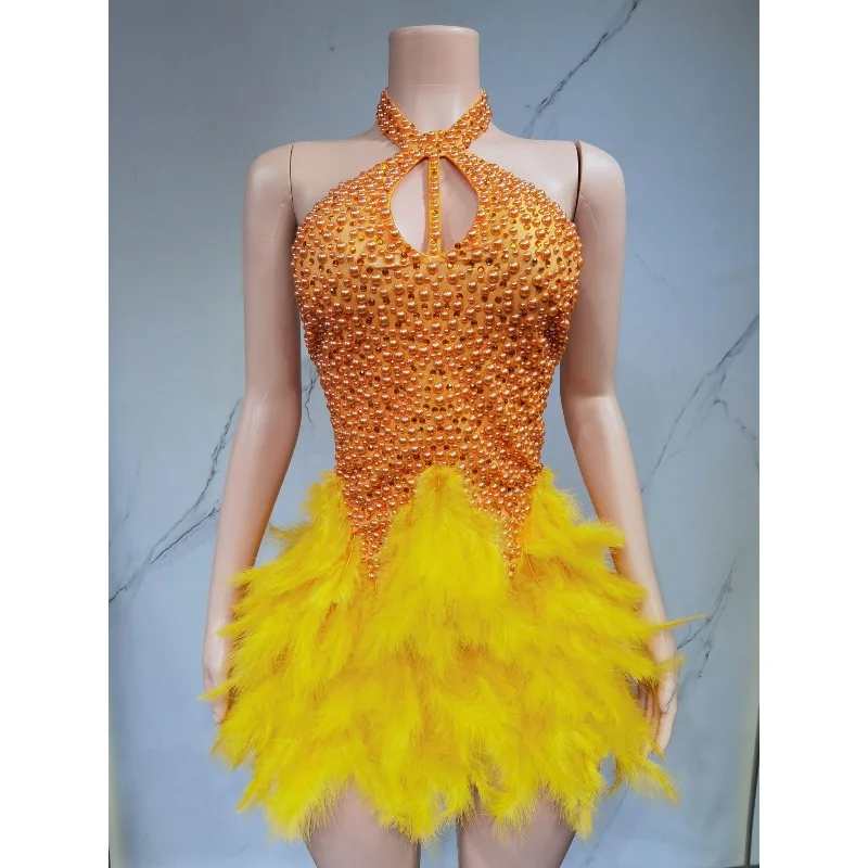 Women Off Shoulder Rhinestone Feather Dress Sexy Bustier Gown Christmas Party Singer Stage Performance Costume dance wear
Women Off Shoulder Rhinestone Feather Dress Sexy Bustier Gown Christmas Party Singer Stage Performance Costume dance wear