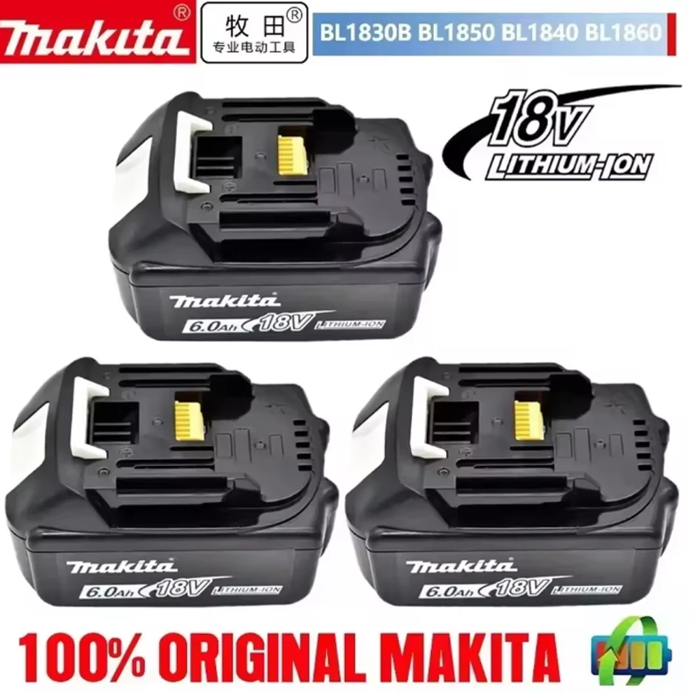 18V Original Makita 6Ah/5Ah/3Ah for Makita 18V Battery BL1830B BL1850B BL1850 BL1840 BL1860 BL1815 Replacement Lithium Battery
18V Original Makita 6Ah/5Ah/3Ah for Makita 18V Battery BL1830B BL1850B BL1850 BL1840 BL1860 BL1815 Replacement Lithium Battery